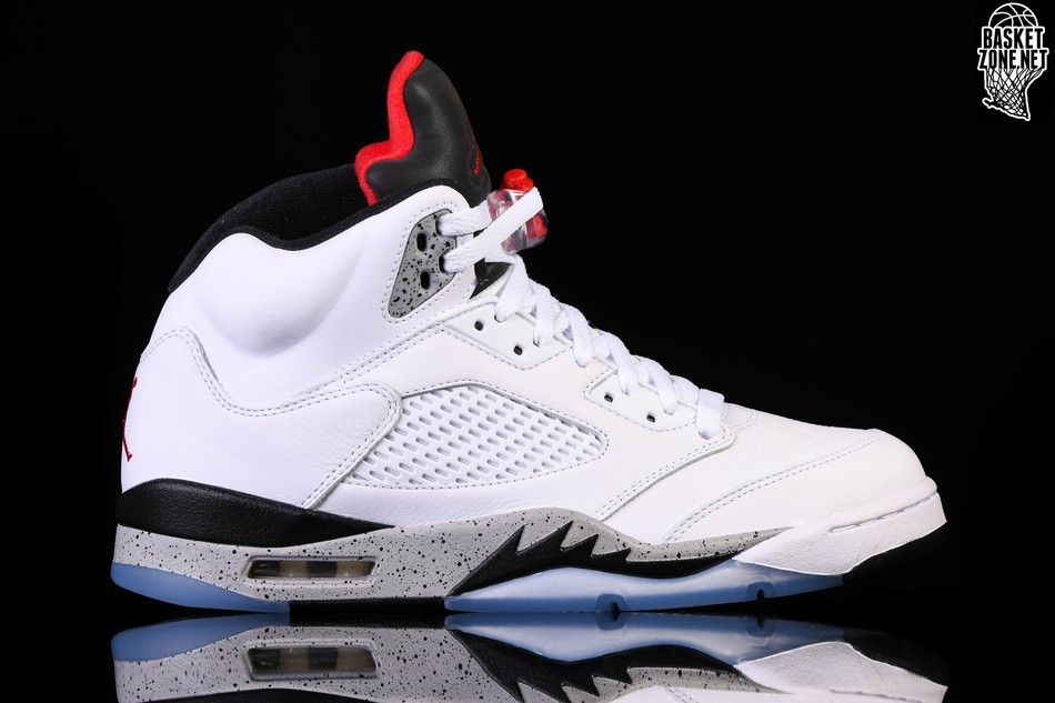 white cement jordan 5