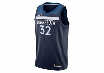 NIKE NBA MINNESOTA TIMBERWOLVES KARL-ANTHONY TOWNS SWINGMAN JERSEY ROAD COLLEGE NAVY