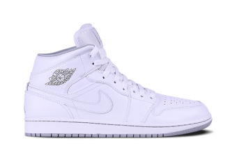 NIKE AIR JORDAN 1 RETRO MID WHITE WOLF GREY