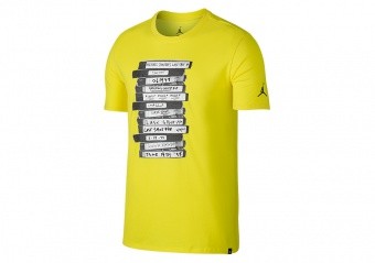 NIKE AIR JORDAN SPORTSWEAR LAST SHOT TEE TOUR YELLOW