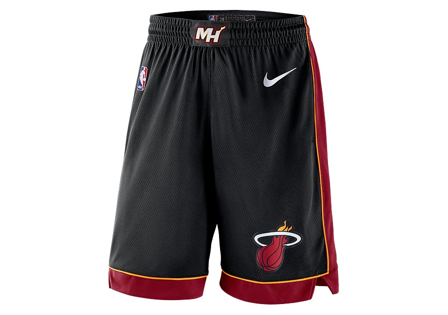 Retro Herren Miami Heat Stitched Basketball Swingman Shorts Sports S-2XL Neu 