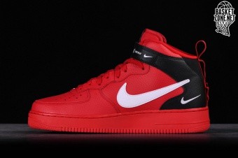 nike air force 1 mid utility lv8 university red black