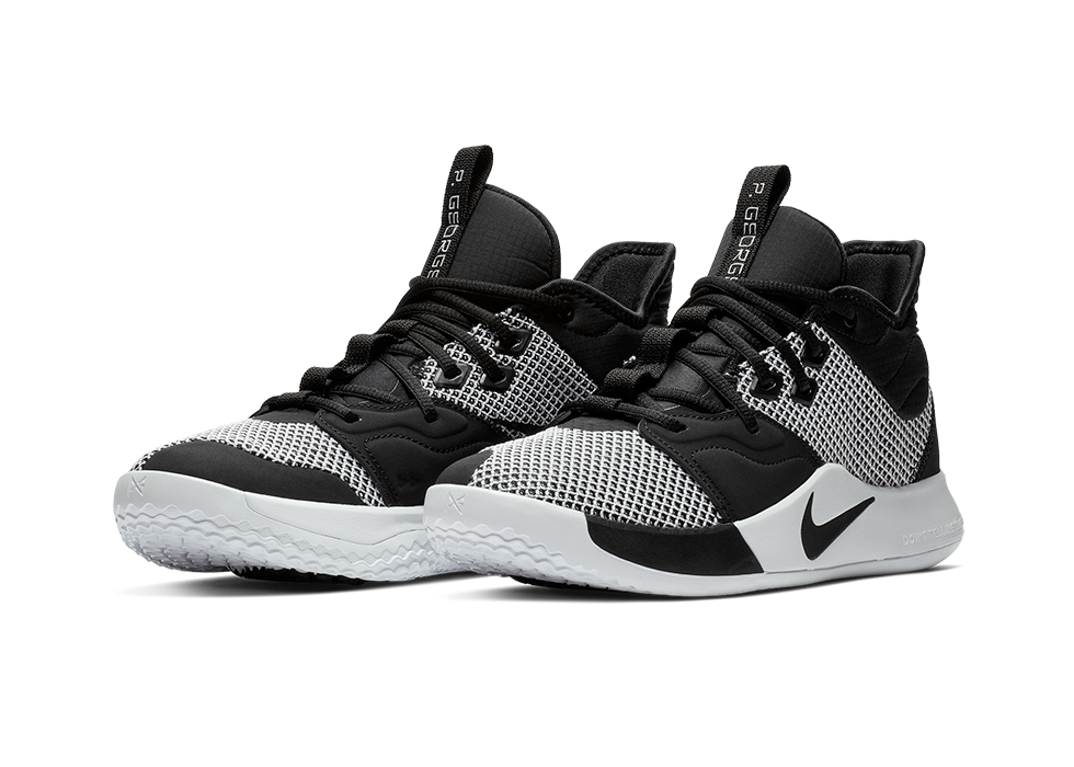 nike pg 3 black and white