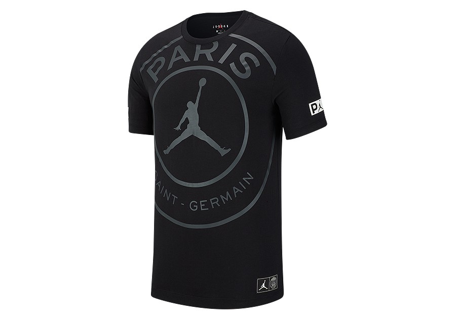 NIKE AIR JORDAN PSG PARIS SAINT-GERMAIN LOGO TEE BLACK price €32.50 |  Basketzone.net