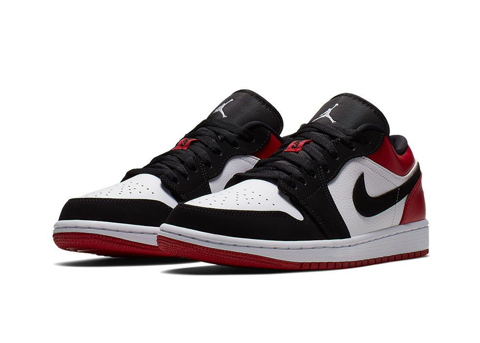 NIKE AIR JORDAN 1 RETRO LOW BLACK TOE GS