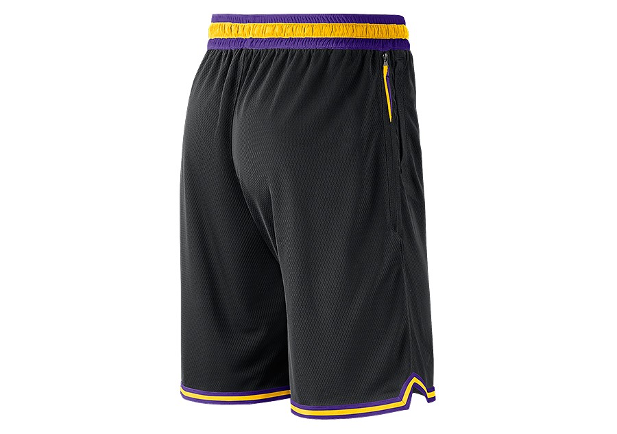 lakers black jersey shorts