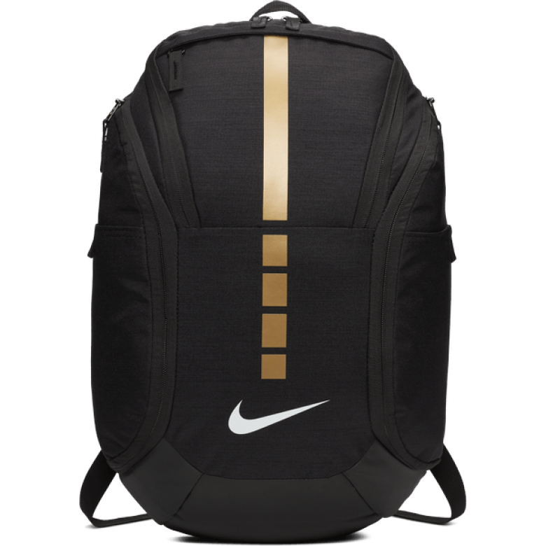 nike elite backpack black and gold