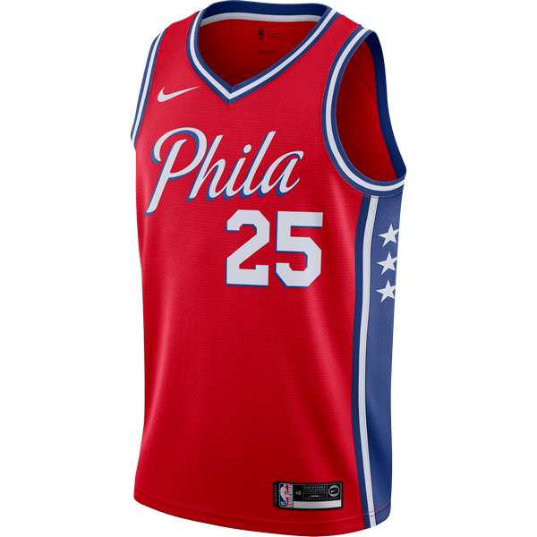 NIKE NBA PHILADELPHIA 76ERS BEN SIMMONS STATEMENT EDITION JERSEY UNIVERSITY RED