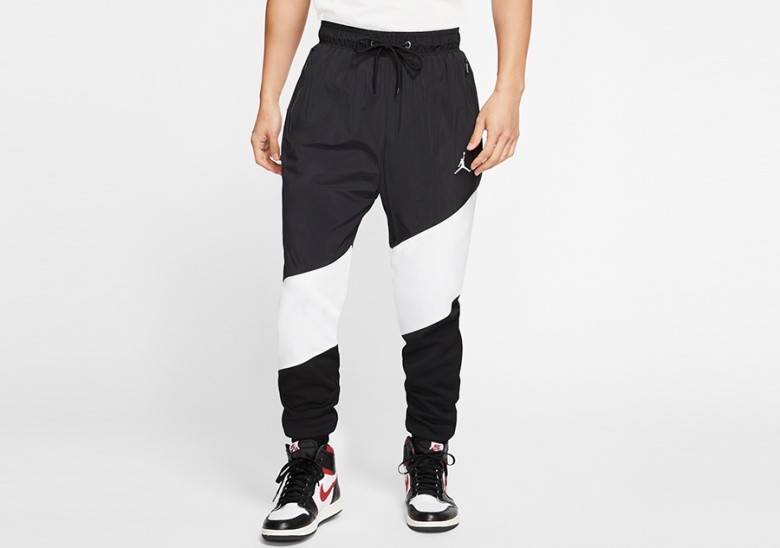 NIKE AIR JORDAN WINGS DIAMOND PANTS BLACK WHITE