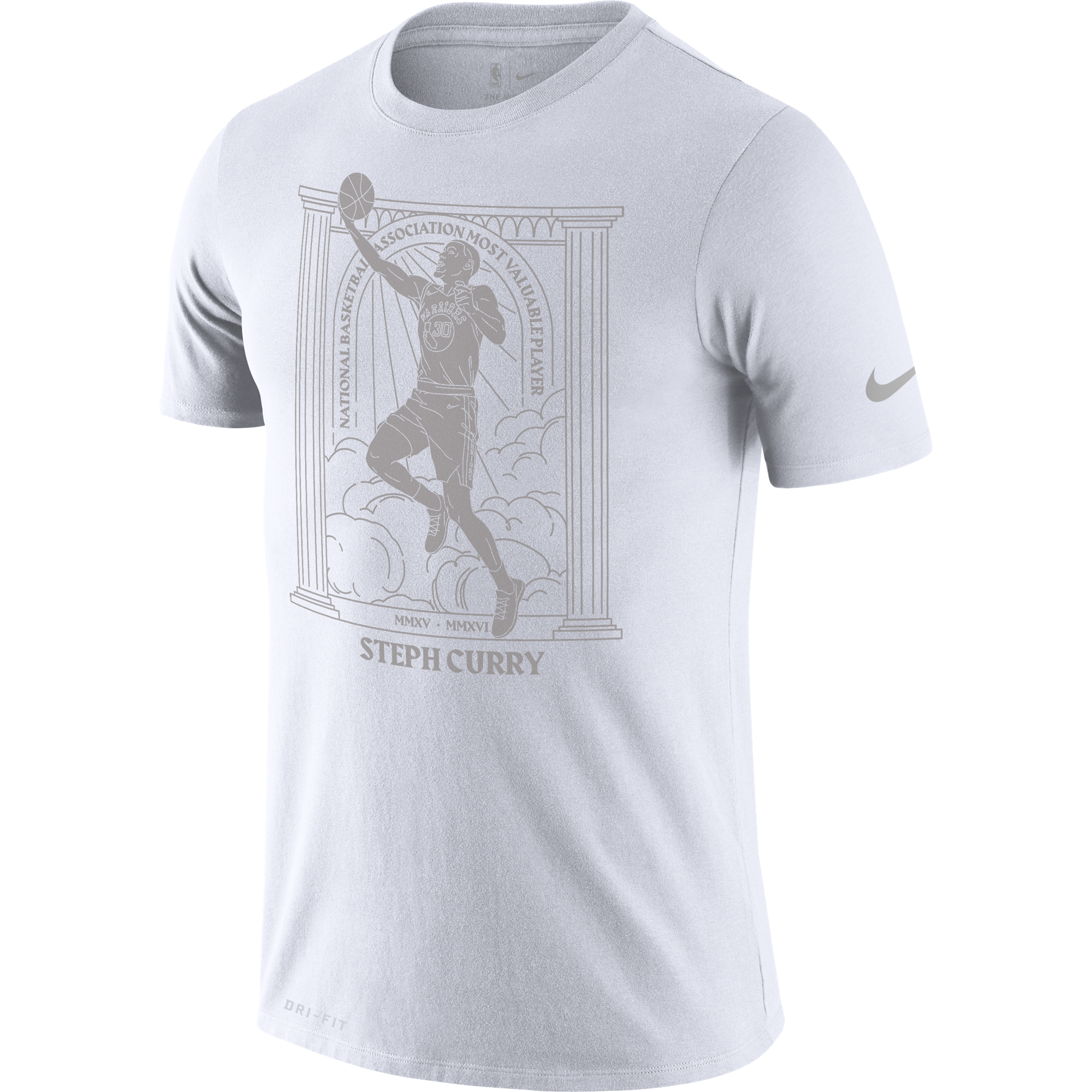 NIKE NBA STEPHEN CURRY MVP DRI-FIT TEE WHITE