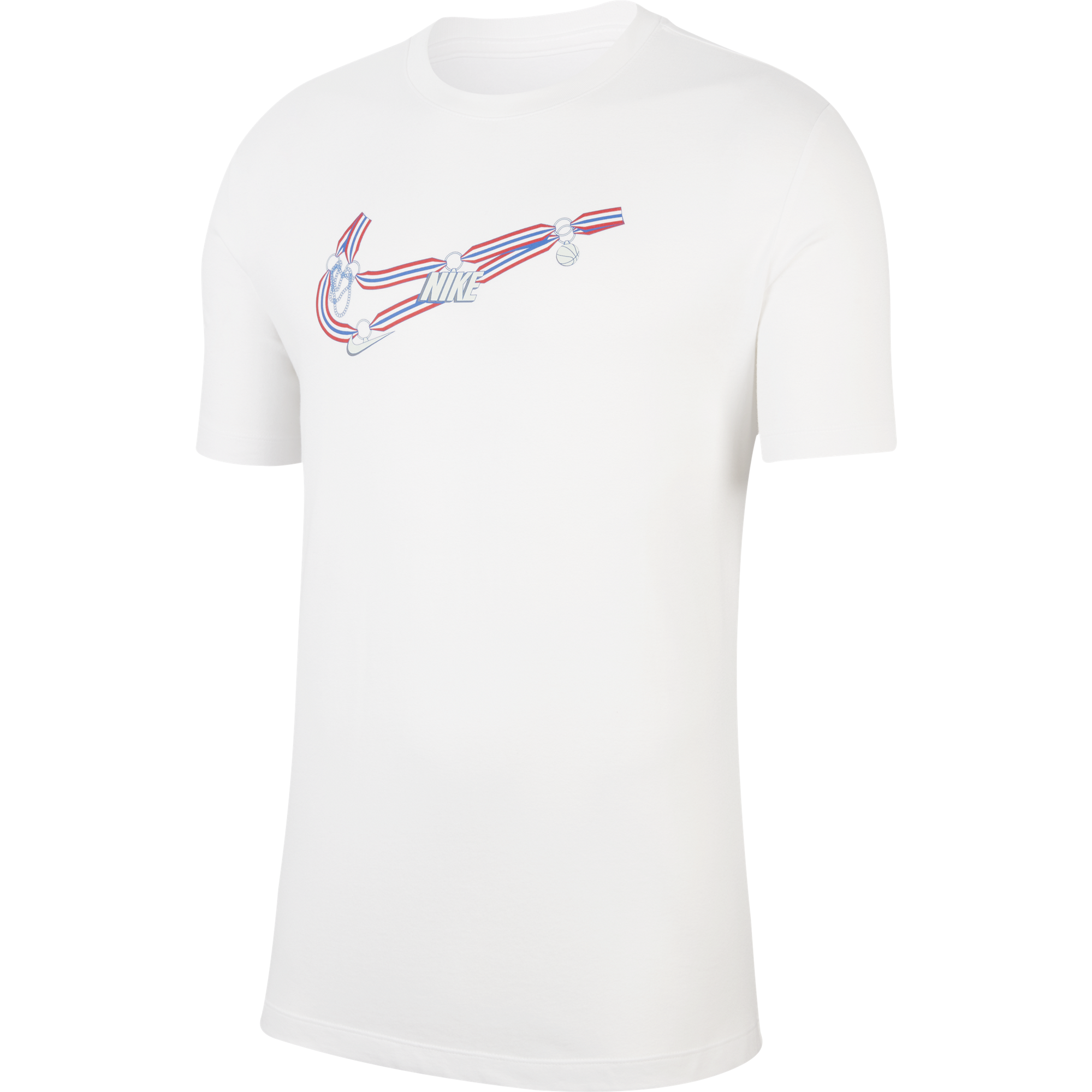 NIKE SWOOSH MEDALLION DRI-FIT TEE WHITE