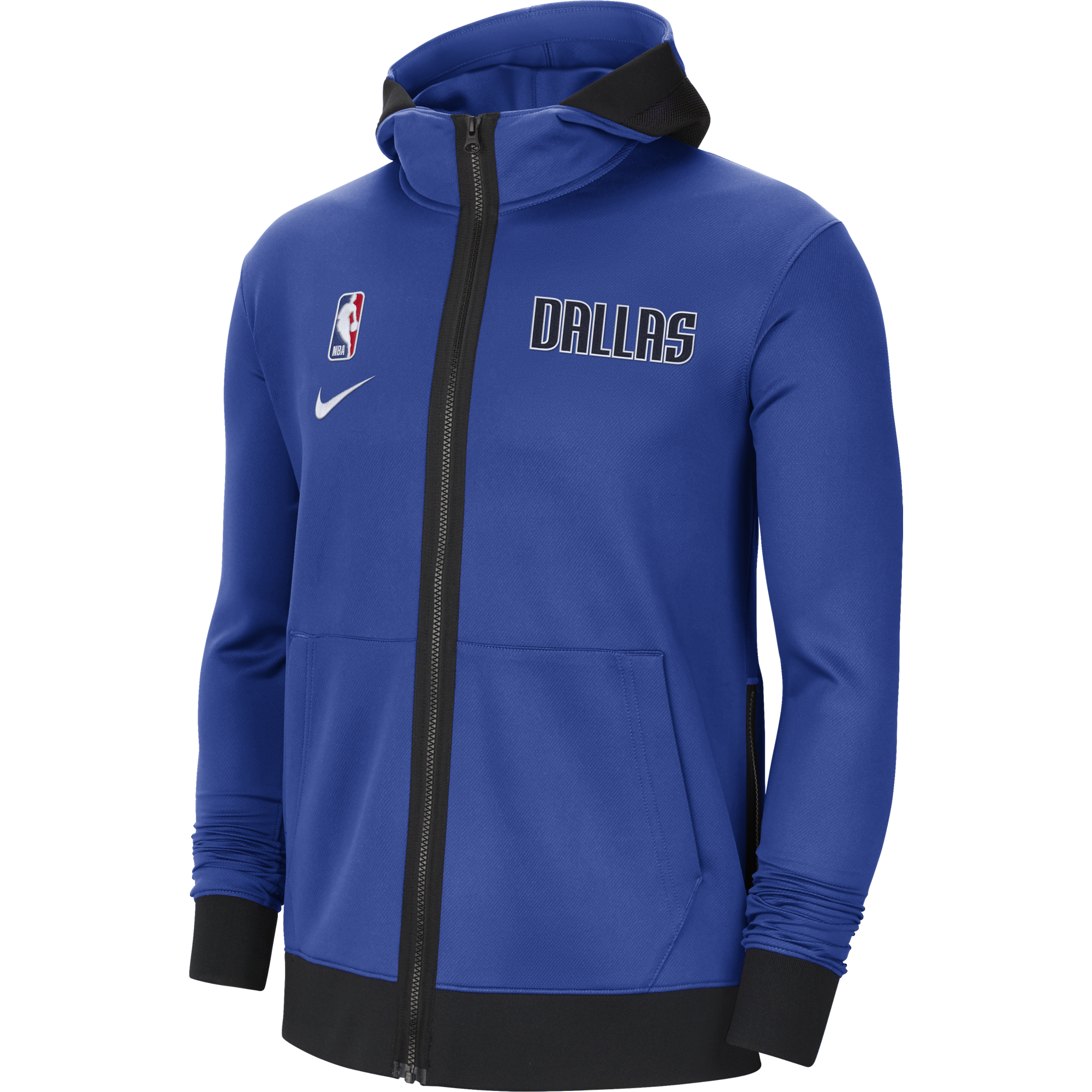 NIKE NBA DALLAS MAVERICK SHOWTIME THERMA FLEX HOODIE GAME ROYAL