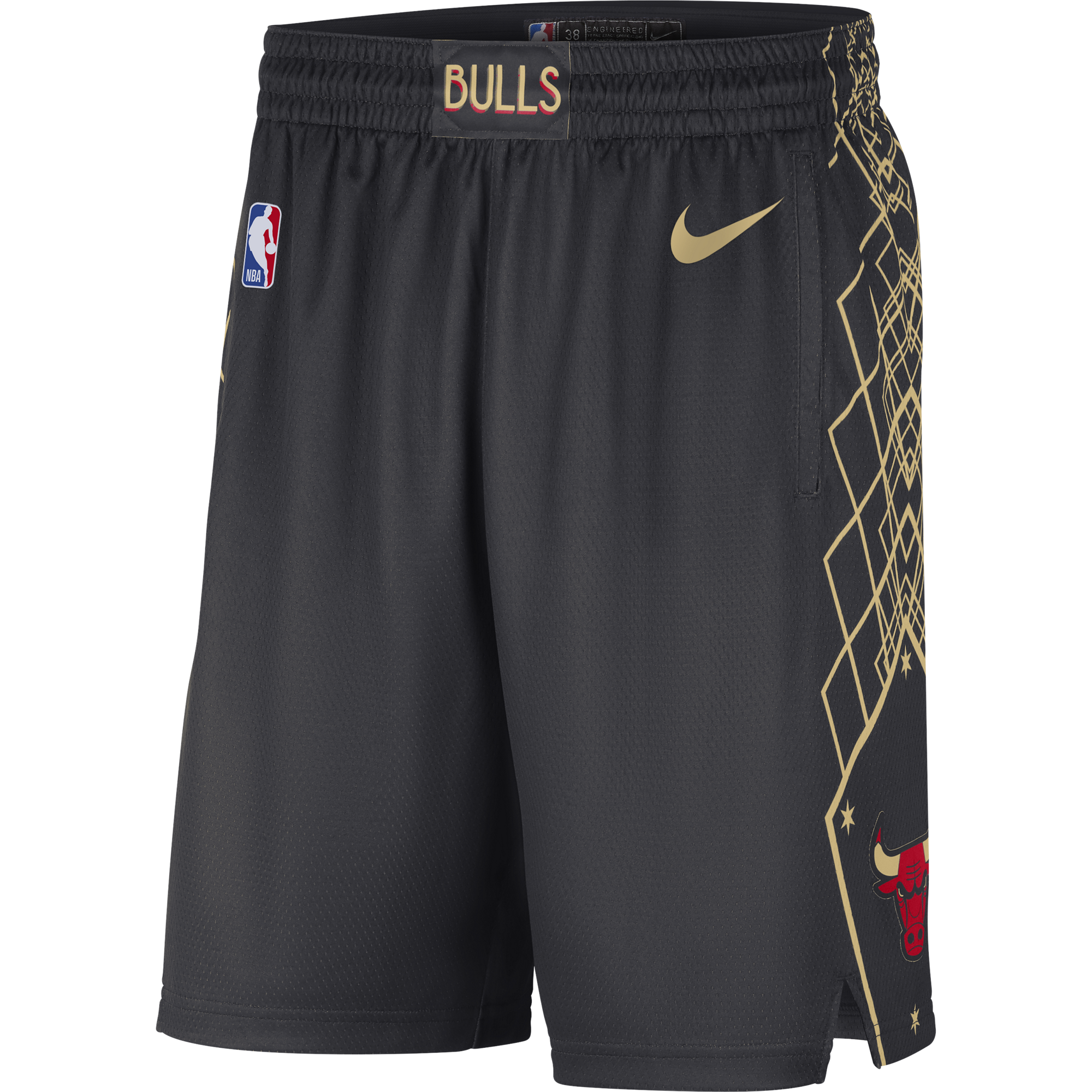 NIKE NBA CHICAGO BULLS CITY EDITION SWINGMAN SHORTS ANTHRACITE