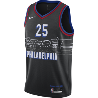 NIKE NBA PHILADELPHIA 76ERS BEN SIMMONS CITY EDITION SWINGMAN JERSEY BLACK