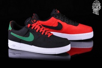 air force 1 black red swoosh