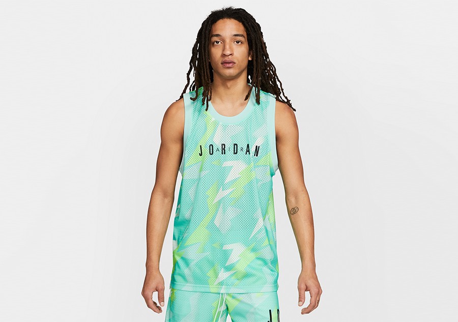 NIKE AIR JORDAN JUMPMAN APPAREL PRINTED JERSEY SUNSET PULSE price