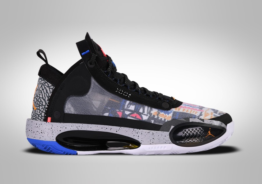 NIKE AIR JORDAN 34 LOW GS BLACK LASER ORANGE ZION WILLIAMS price 139.00 Basketzone