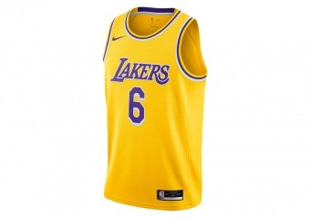 NIKE NBA LOS ANGELES LAKERS LEBRON JAMES SWINGMAN JERSEY ICON EDITION 2020 AMARILLO