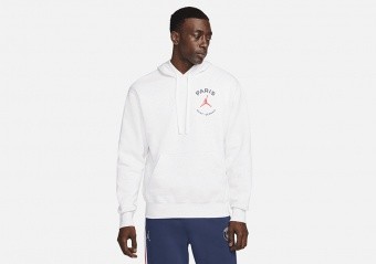 NIKE AIR JORDAN PSG FLEECE HOODIE BIRCH HEATHER price 87.50