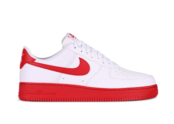 NIKE AIR FORCE 1 LOW '07 WHITE RED MIDSOLE